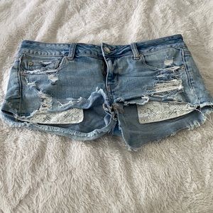 COPY - low rise jean shorts